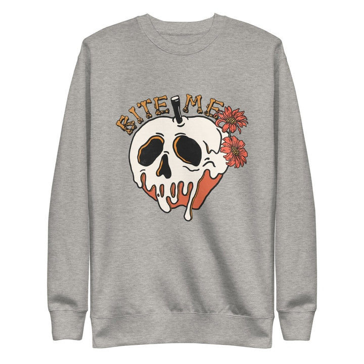 Bite Me Halloween Graphic Sweatshirt - Carbon Grey - S - ArtyKoala
