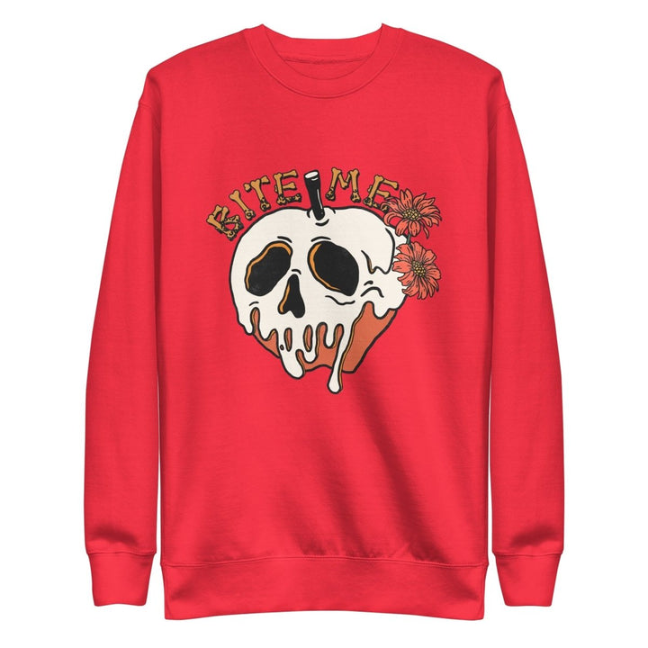 Bite Me Halloween Graphic Sweatshirt - Team Red - S - ArtyKoala