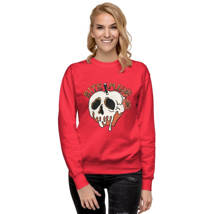Bite Me Halloween Graphic Sweatshirt - Team Red - S - ArtyKoala