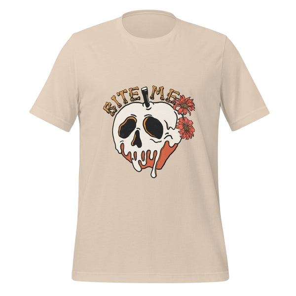 Bite Me Halloween Graphic Tee - Soft Cream - S - ArtyKoala