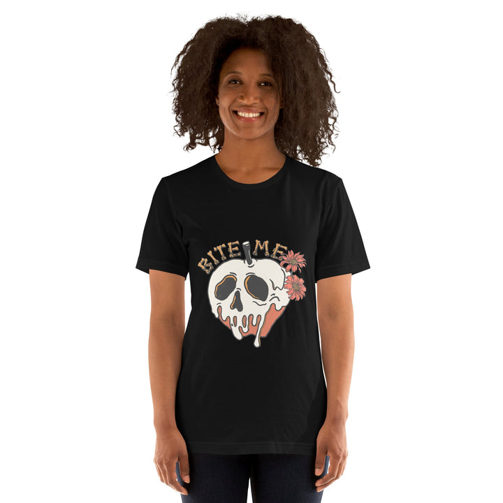 Bite Me Halloween Unisex Premium T-shirt - Black / S - ArtyKoala