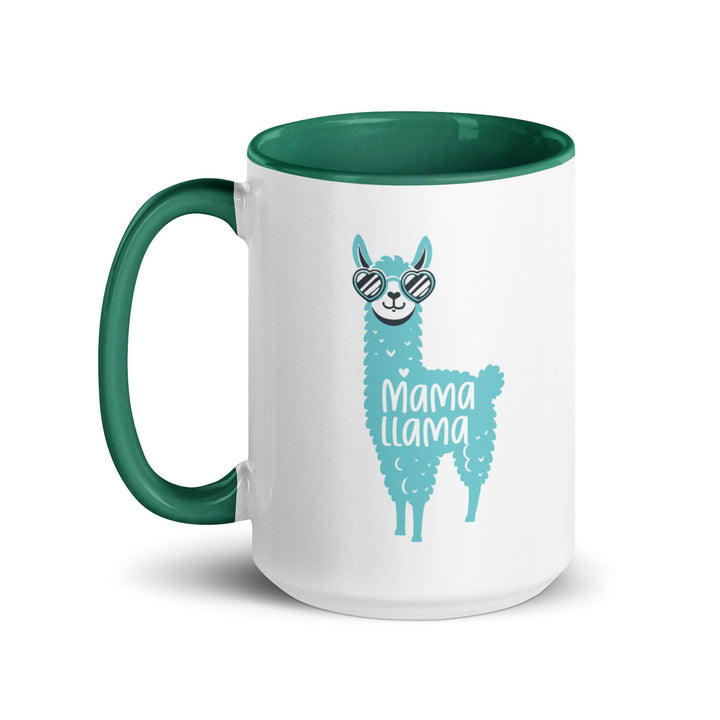 Blue Llama Mom Mug with Color Inside - ArtyKoala