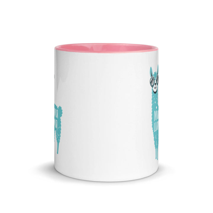 Blue Llama Mom Mug with Color Inside - ArtyKoala