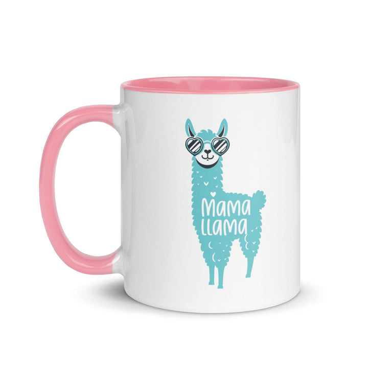 Blue Llama Mom Mug with Color Inside - ArtyKoala