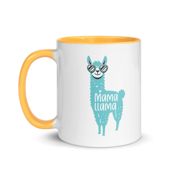 Blue Llama Mom Mug with Color Inside - ArtyKoala