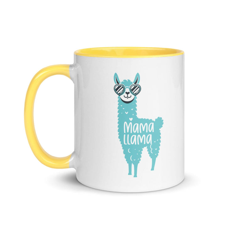 Blue Llama Mom Mug with Color Inside - ArtyKoala