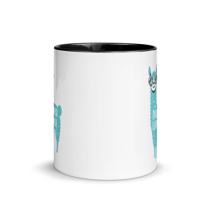 Blue Llama Mom Mug with Color Inside - ArtyKoala