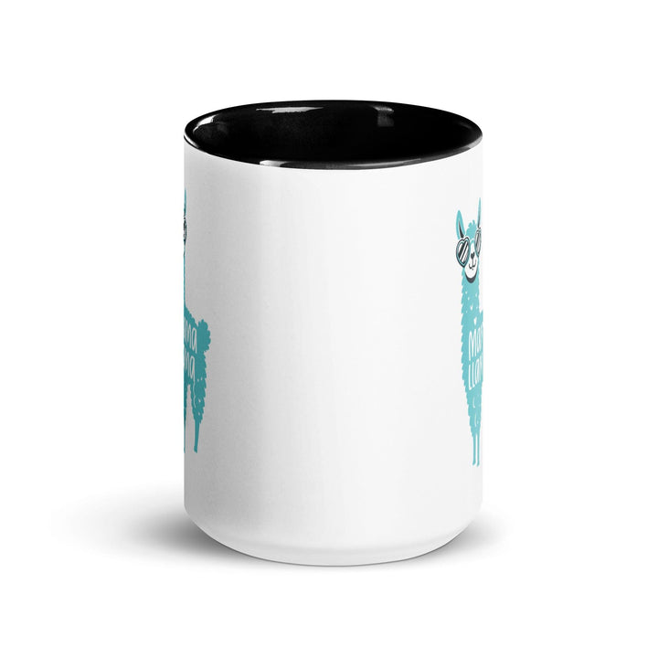 Blue Llama Mom Mug with Color Inside - ArtyKoala