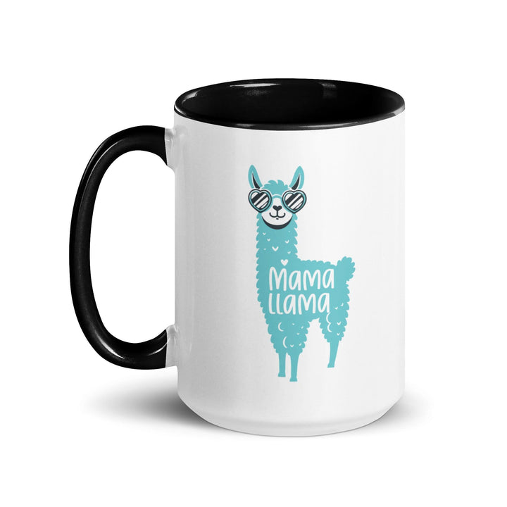 Blue Llama Mom Mug with Color Inside - ArtyKoala