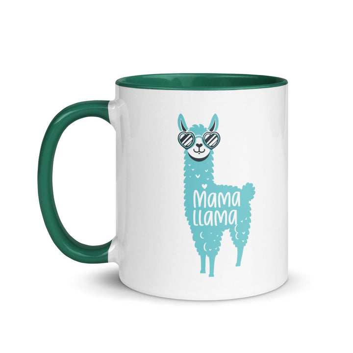 Blue Llama Mom Mug with Color Inside - ArtyKoala