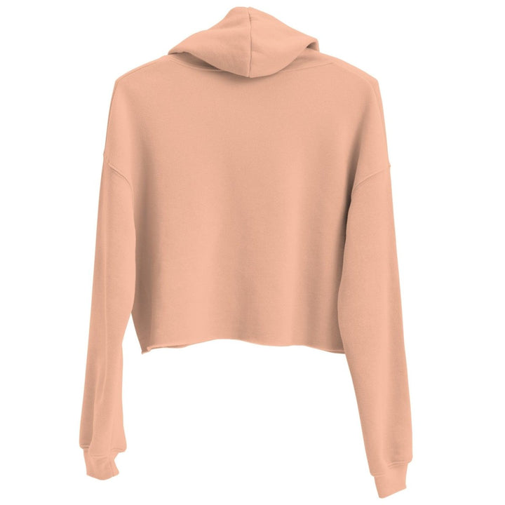 Blue Mama Llama Women Graphic Crop Hoodie - Peach - S - ArtyKoala