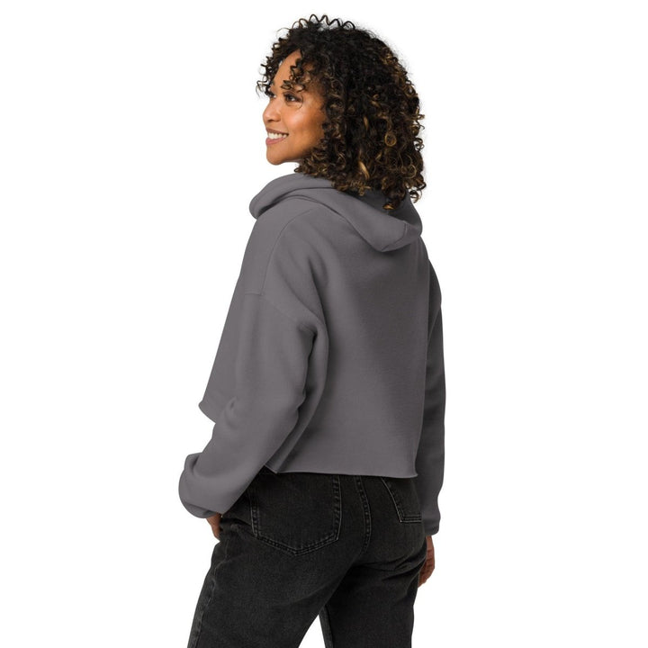 Blue Mama Llama Women Graphic Crop Hoodie - Storm - S - ArtyKoala