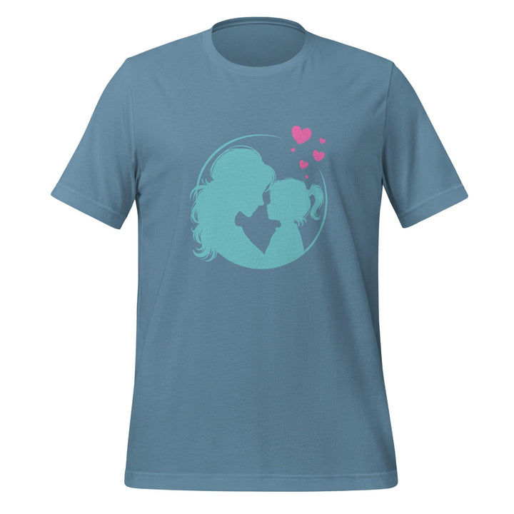 Blue Mom Daughter Women Premium T-shirt - Steel Blue / S - ArtyKoala