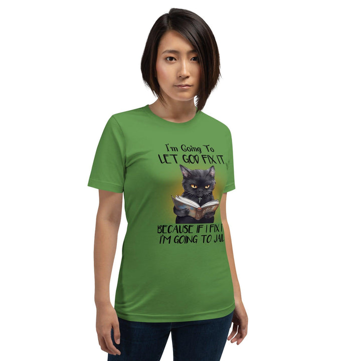 Book-Loving Cat Woman T-Shirt - ArtyKoala