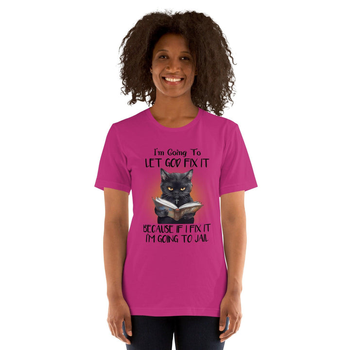 Book-Loving Cat Woman T-Shirt - ArtyKoala