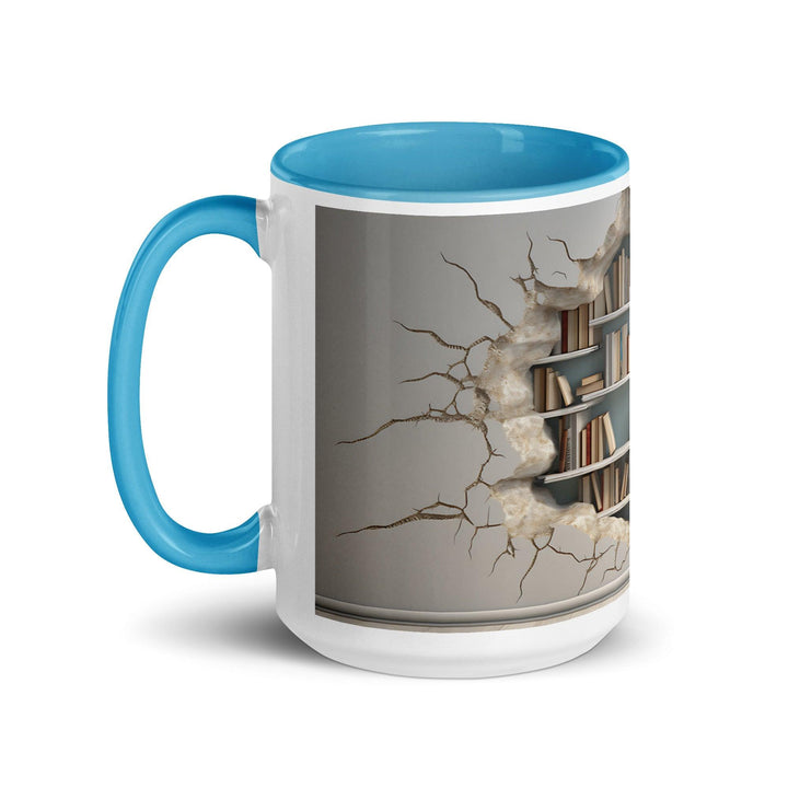 Bookcase on The Wall 3D Mug with Color Inside - ArtyKoala