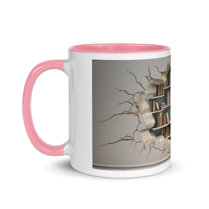 Bookcase on The Wall 3D Mug with Color Inside - ArtyKoala