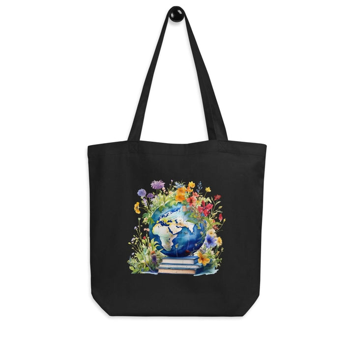 Books Beautify the World Custom Tote Bag - Black - ArtyKoala