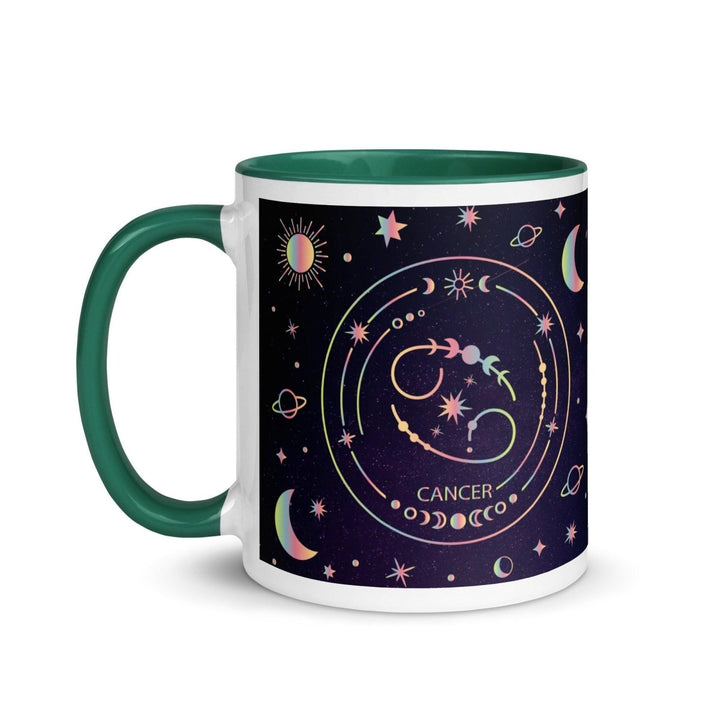 Cancer Colorful Print Mug - Dark green - 11 oz - ArtyKoala