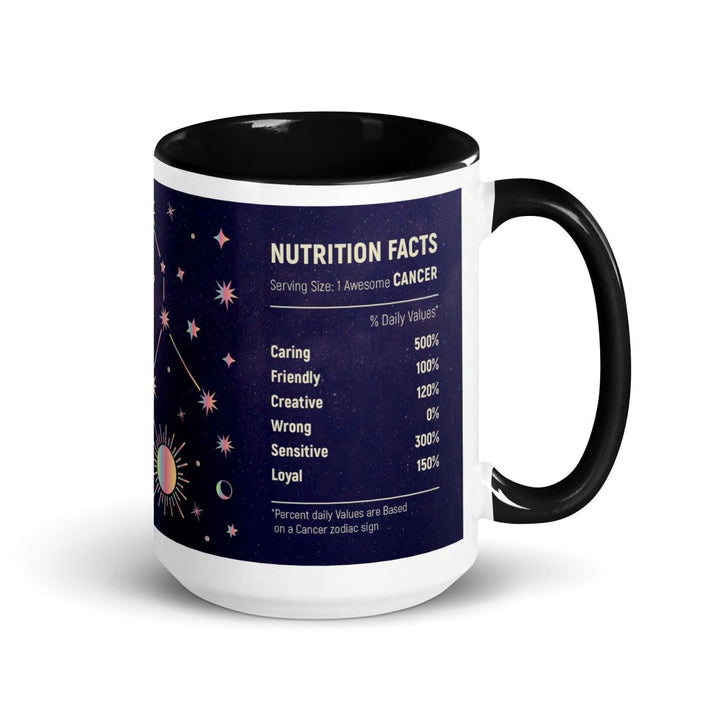 Cancer Colorful Print Mug - Black - 15 oz - ArtyKoala