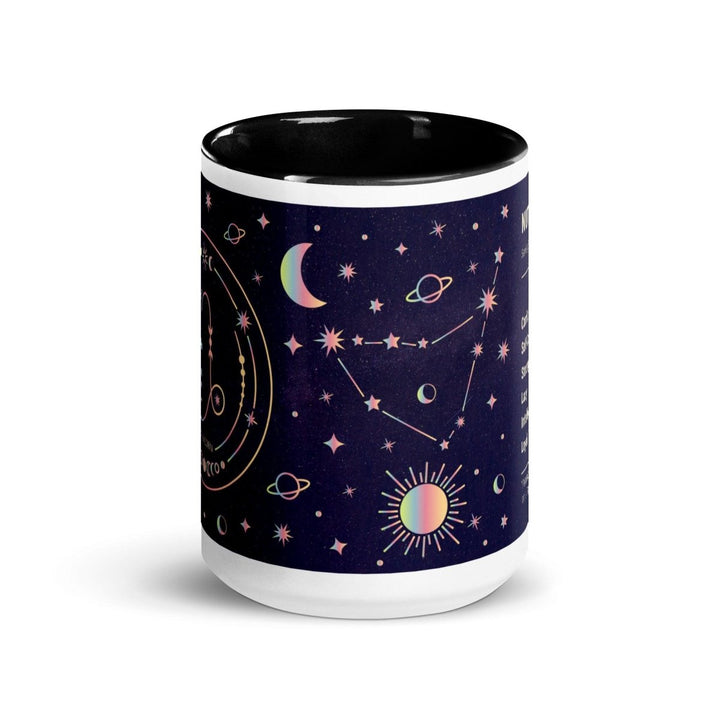 Capricorn Colorful Print Mug - Black - 15 oz - ArtyKoala