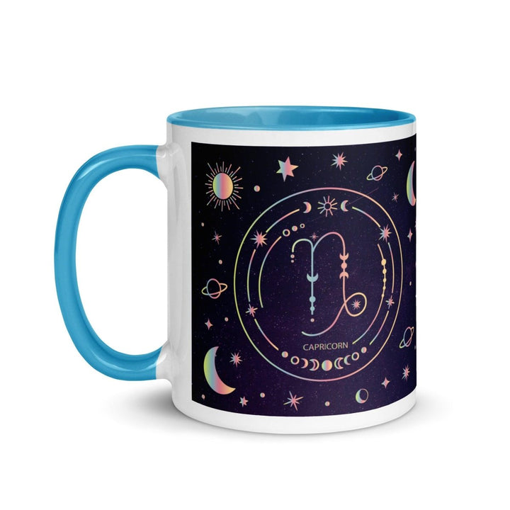 Capricorn Colorful Print Mug - Blue - 11 oz - ArtyKoala
