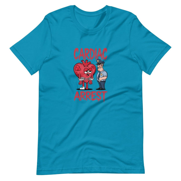 Cardiac Attack Unisex Graphic Tee - Aqua - S - ArtyKoala