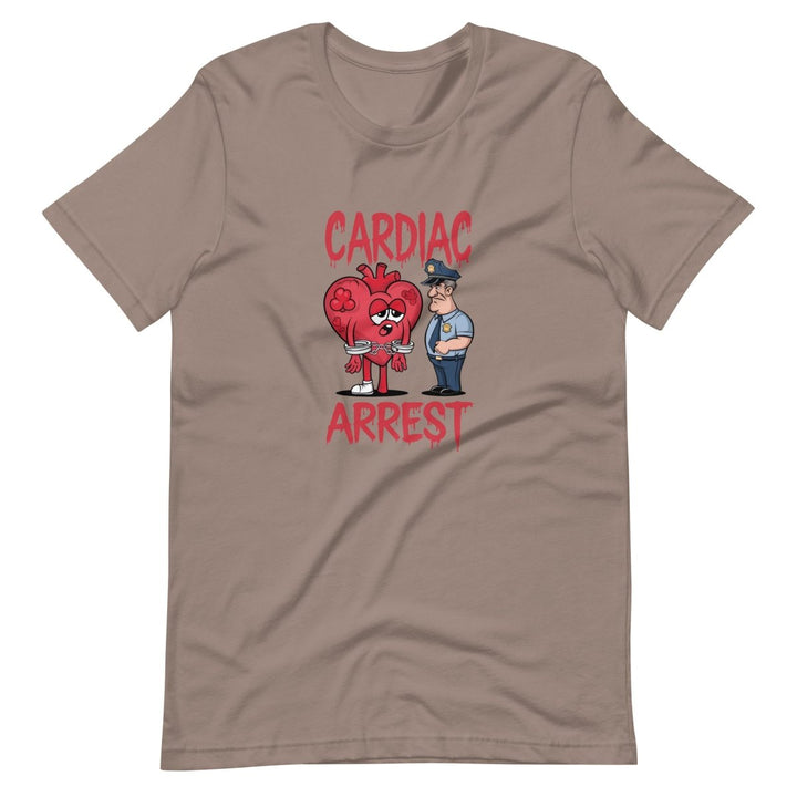 Cardiac Attack Unisex Graphic Tee - Pebble - XS - ArtyKoala