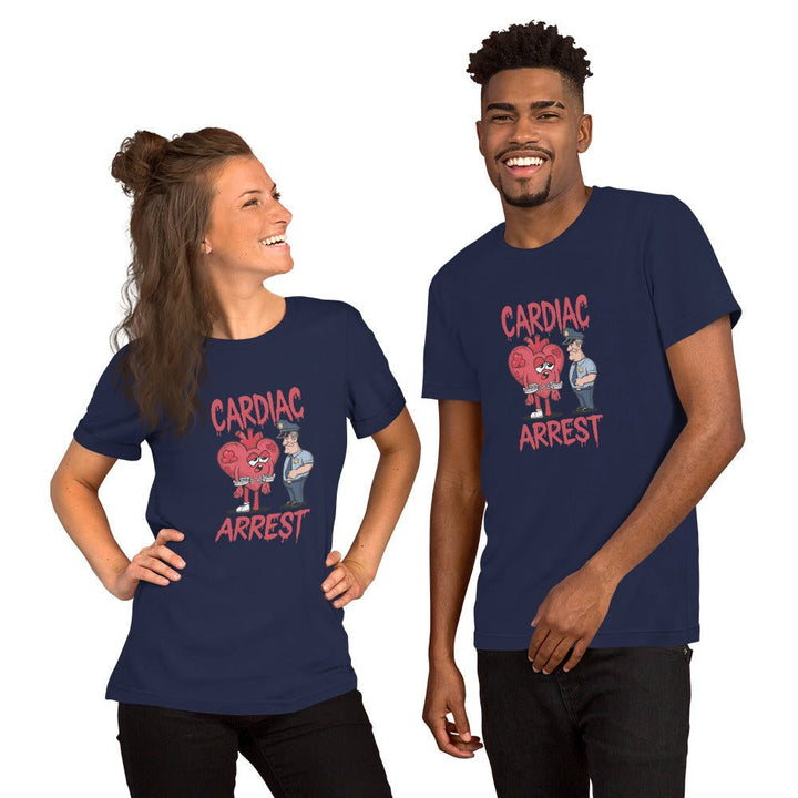 Cardiac Attack Unisex Graphic Tee - Navy - XS - ArtyKoala
