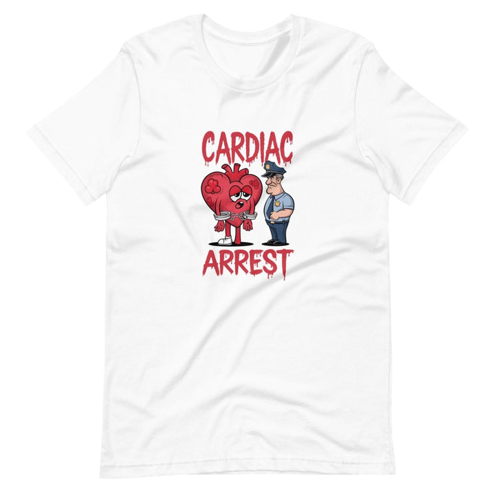 Cardiac Attack Unisex Graphic Tee - White - XS - ArtyKoala