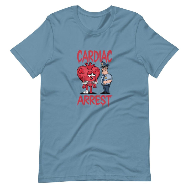 Cardiac Attack Unisex Graphic Tee - Steel Blue - XS - ArtyKoala