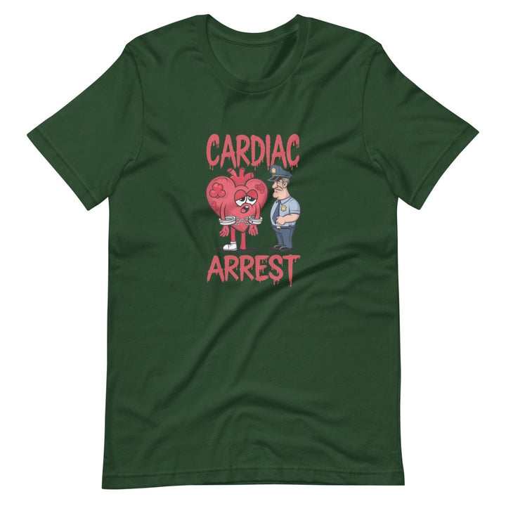 Cardiac Attack Unisex Graphic Tee - Forest - S - ArtyKoala