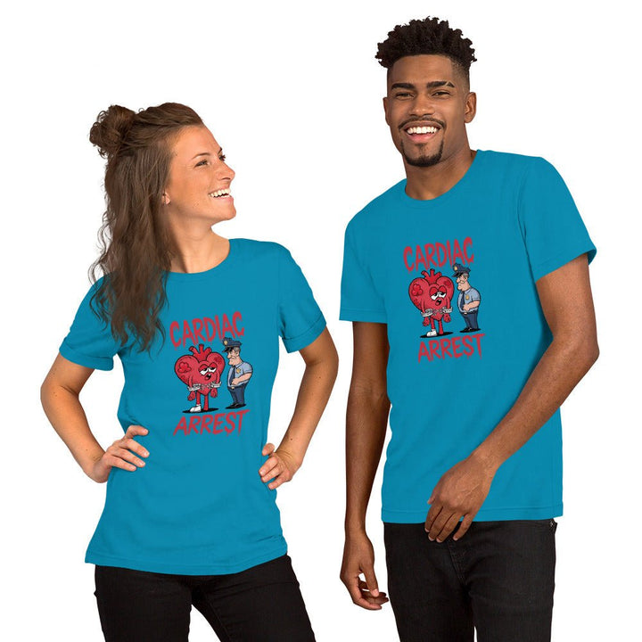 Cardiac Attack Unisex Graphic Tee - Aqua - S - ArtyKoala