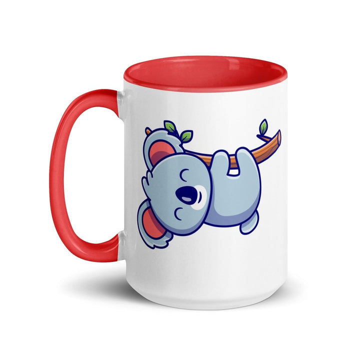 Careful Koala Colorful Print Mug - Red - 15 oz - ArtyKoala