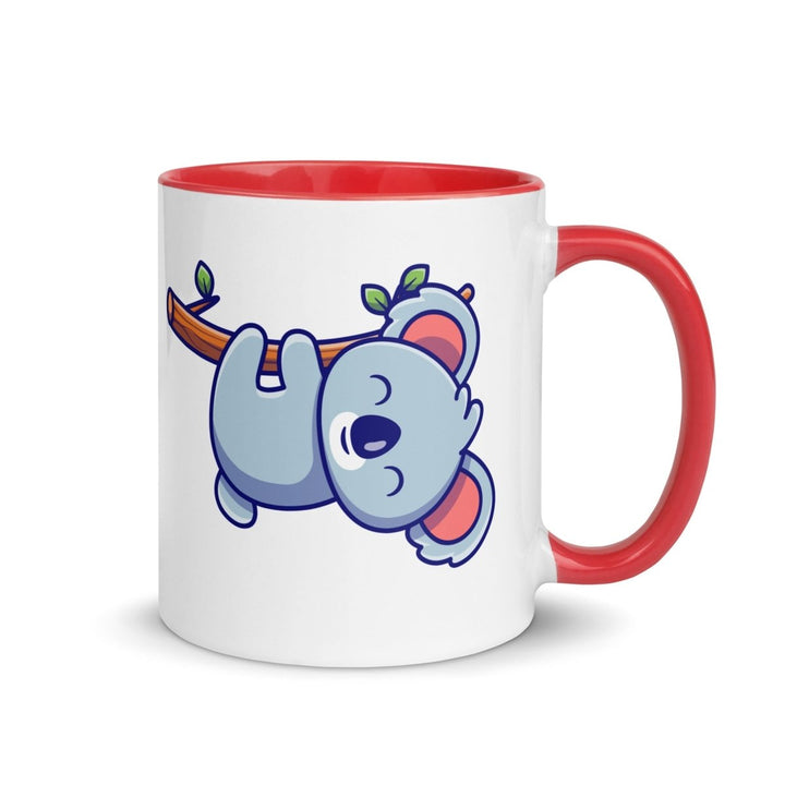 Careful Koala Colorful Print Mug - Red - 11 oz - ArtyKoala