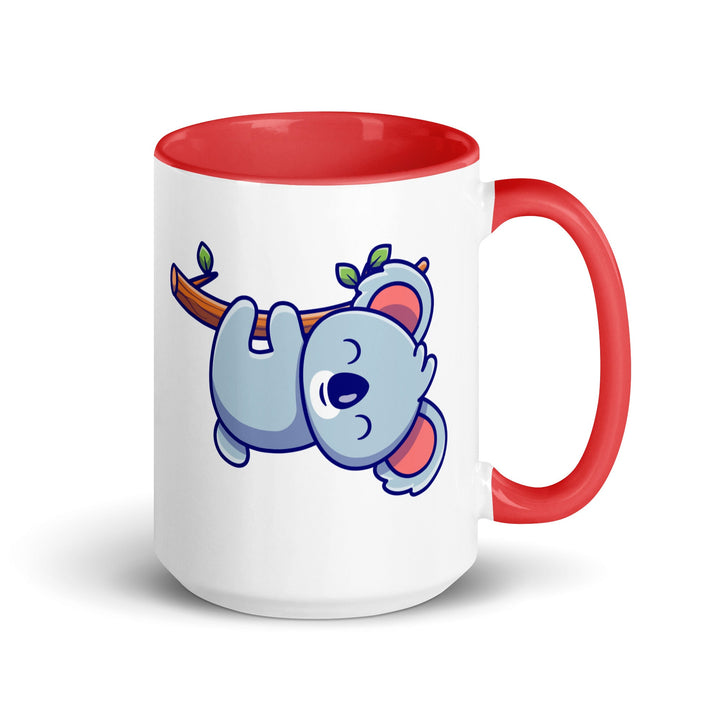 Careful Koala Mug With Color Inside - Red / 15 oz - ArtyKoala