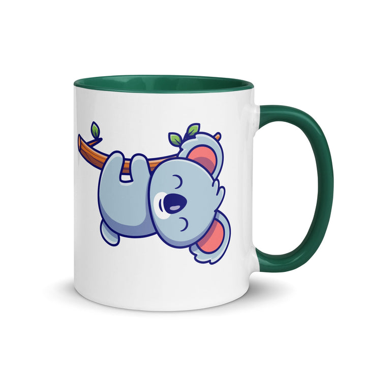 Careful Koala Mug With Color Inside - Dark green / 11 oz - ArtyKoala