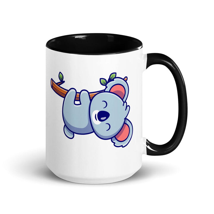 Careful Koala Mug With Color Inside - Black / 15 oz - ArtyKoala