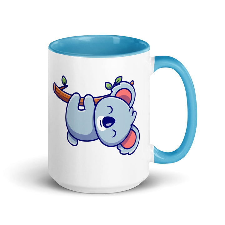 Careful Koala Mug With Color Inside - Blue / 15 oz - ArtyKoala