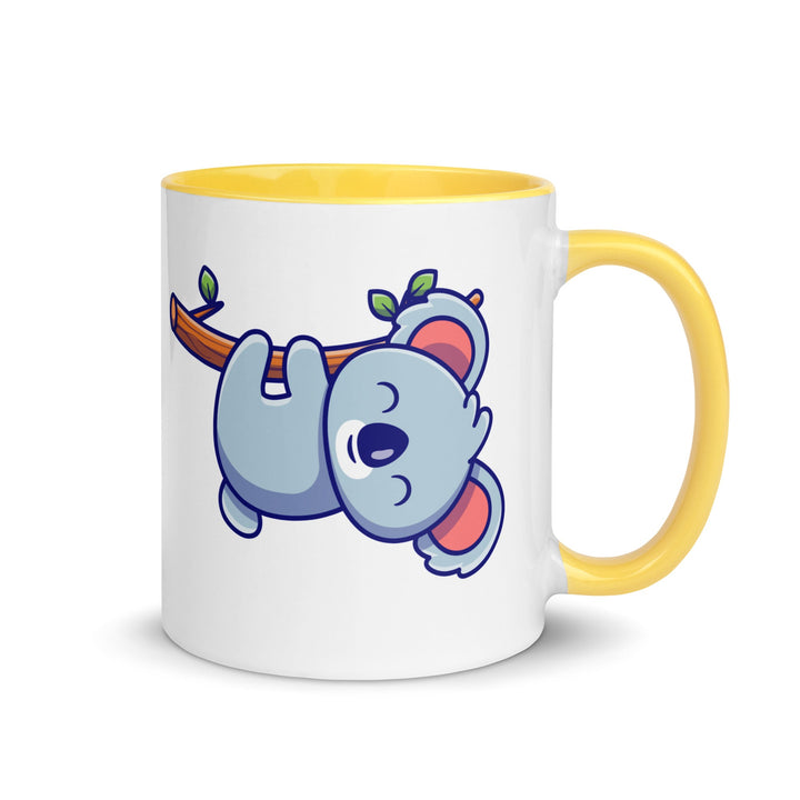 Careful Koala Mug With Color Inside - Yellow / 11 oz - ArtyKoala