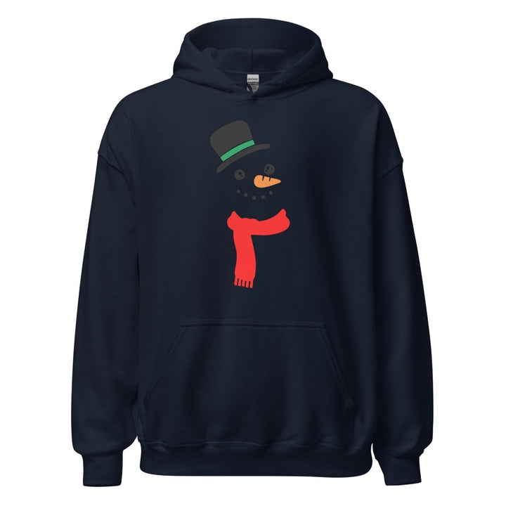 Carrot Nose Snowman Graphic Hoodie - Navy - S - ArtyKoala