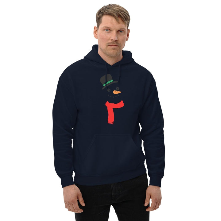 Carrot Nose Snowman Graphic Hoodie - Navy - S - ArtyKoala