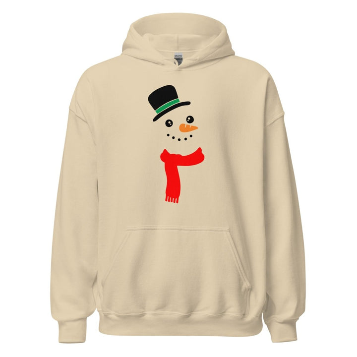 Carrot Nose Snowman Graphic Hoodie - Sand - S - ArtyKoala