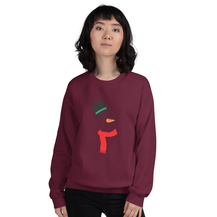 Carrot Nose Snowman Graphic Sweatshirt - Navy - S - ArtyKoala