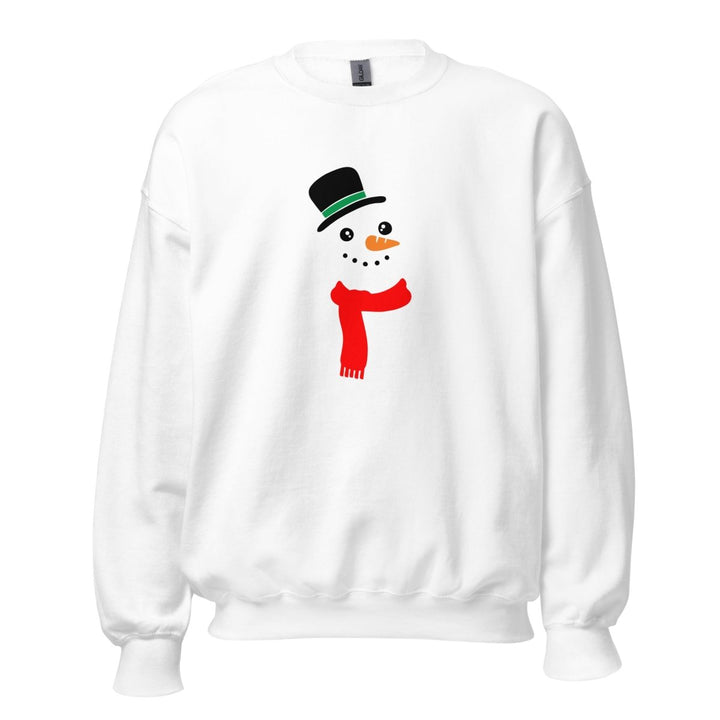 Carrot Nose Snowman Graphic Sweatshirt - White - S - ArtyKoala