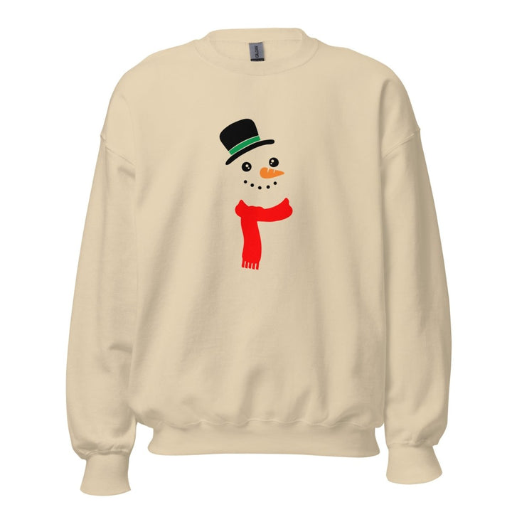 Carrot Nose Snowman Graphic Sweatshirt - Sand - S - ArtyKoala