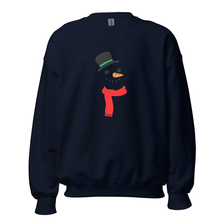 Carrot Nose Snowman Graphic Sweatshirt - Navy - S - ArtyKoala