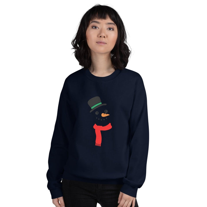 Carrot Nose Snowman Graphic Sweatshirt - White - S - ArtyKoala