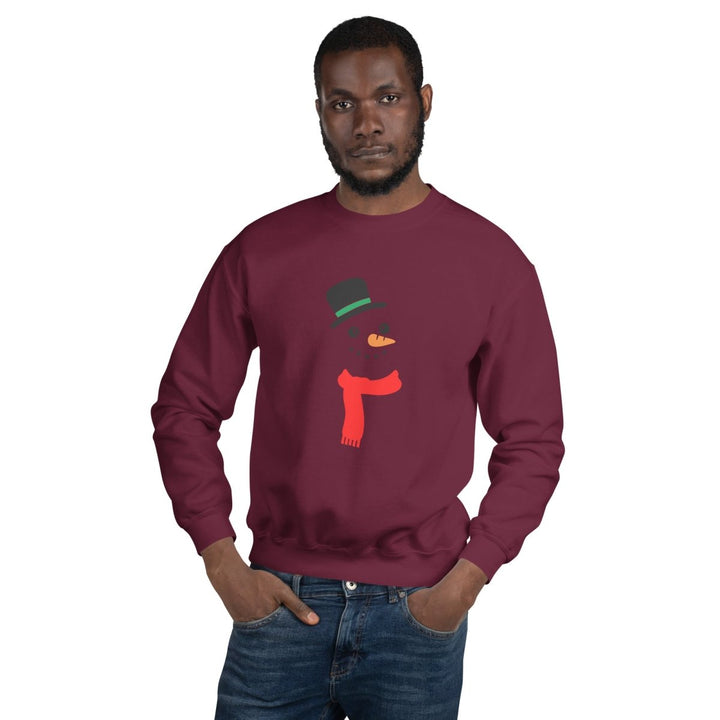 Carrot Nose Snowman Graphic Sweatshirt - Navy - S - ArtyKoala