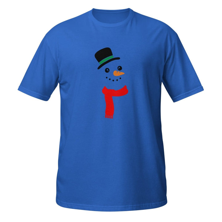Carrot Nose Snowman Graphic Tee - Royal - S - ArtyKoala